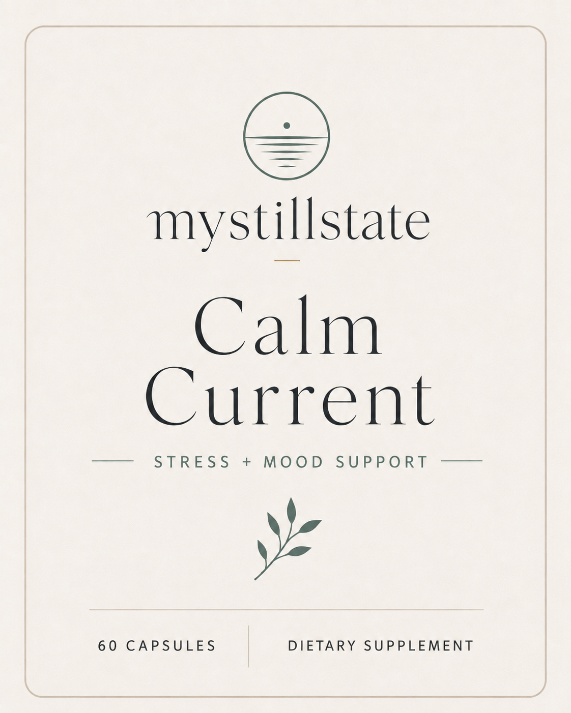 Mystillstate Calm Current front label