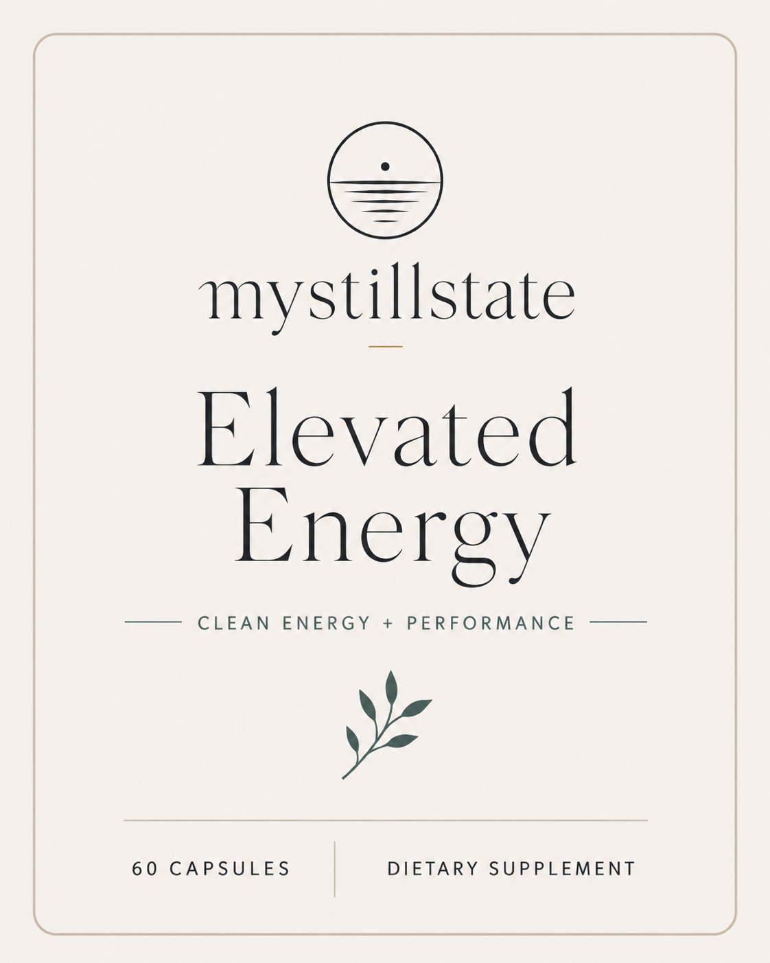 Mystillstate Elevated Energy front label
